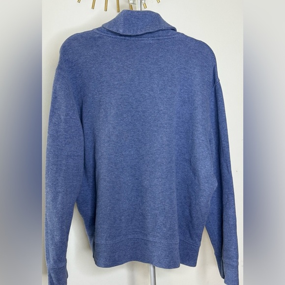 Polo Ralph Lauren men’s luxury shawl collar sweater blue 100% cotton XL EUC - Picture 5 of 6